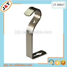heavy duty steel round metal bracket, j shape aluminum bracket curtain pole